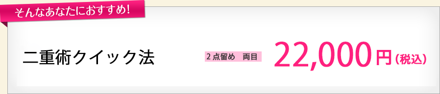二重術クイック法　両目　9,790円