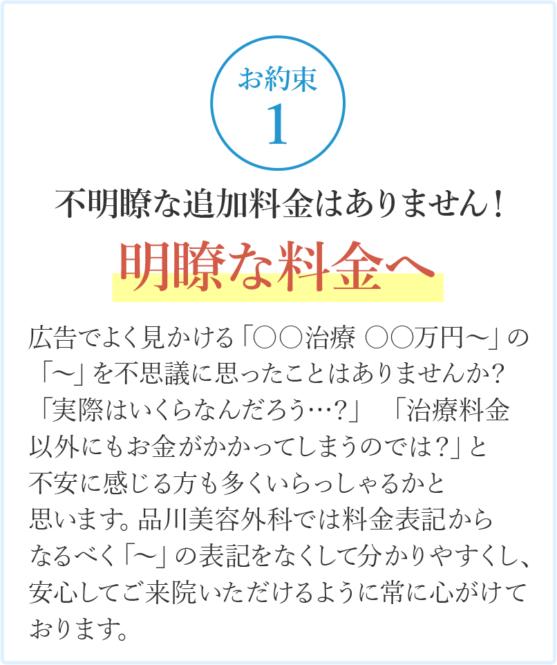 明瞭な料金へ