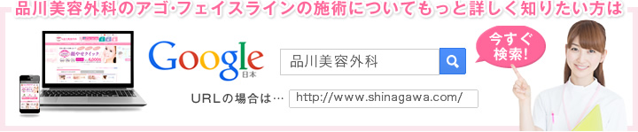 診療項目についてもっと詳しく知りたい方は… 品川美容外科 http://www/shinagawa.com
