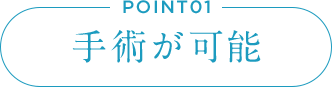 POINT01 手術が可能