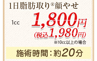 1日脂肪取り®顔やせ