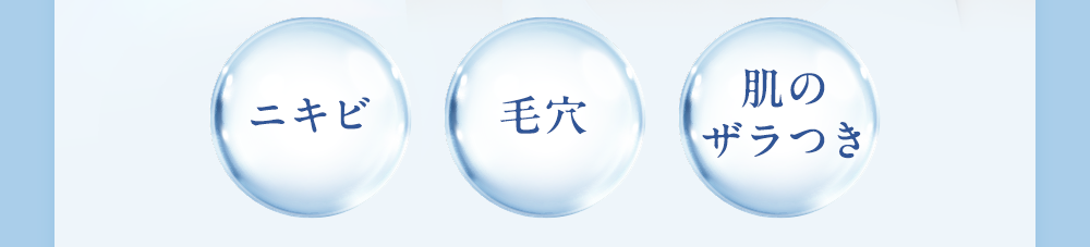 ニキビ・毛穴・肌のざらつき