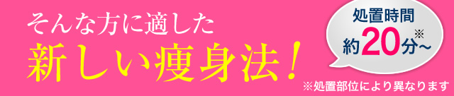 そんな方にオススメの新しい脂肪取り