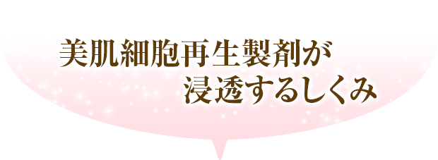 美肌細胞再生製剤が浸透するしくみ