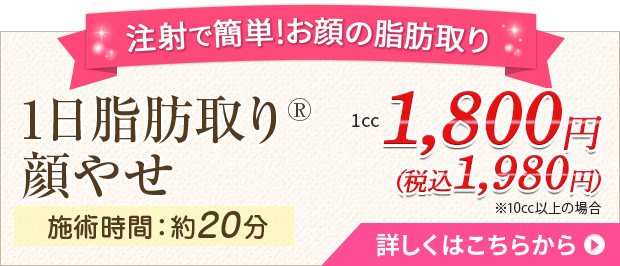 1日脂肪取り顔やせ