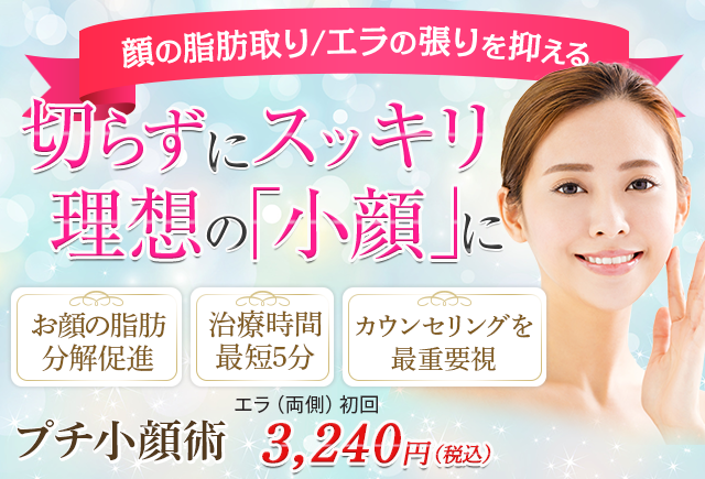 切らずにスッキリ理想の小顔に