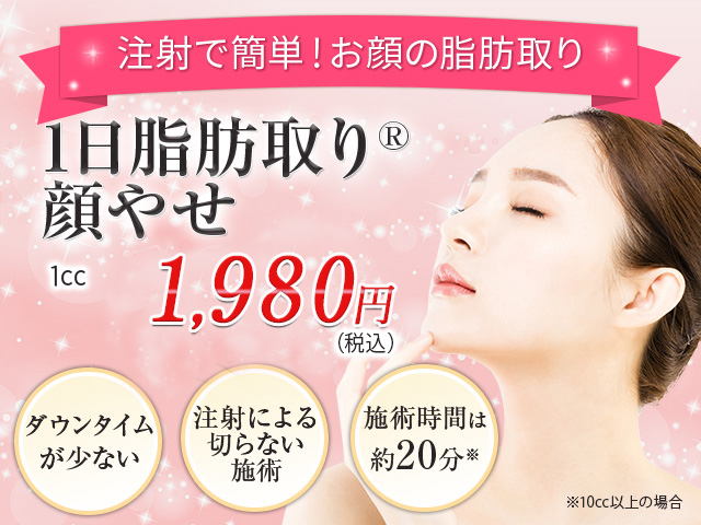 1日脂肪取り顔やせ