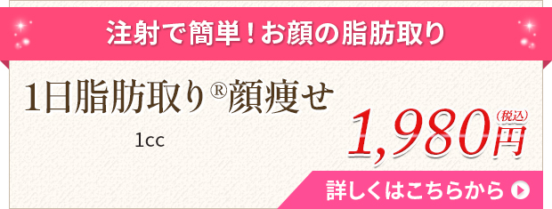 1日脂肪取り顔やせ