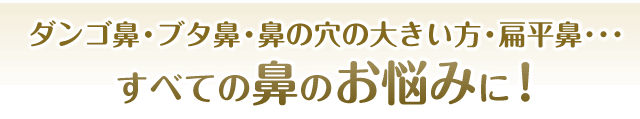 すべての鼻のお悩みに！