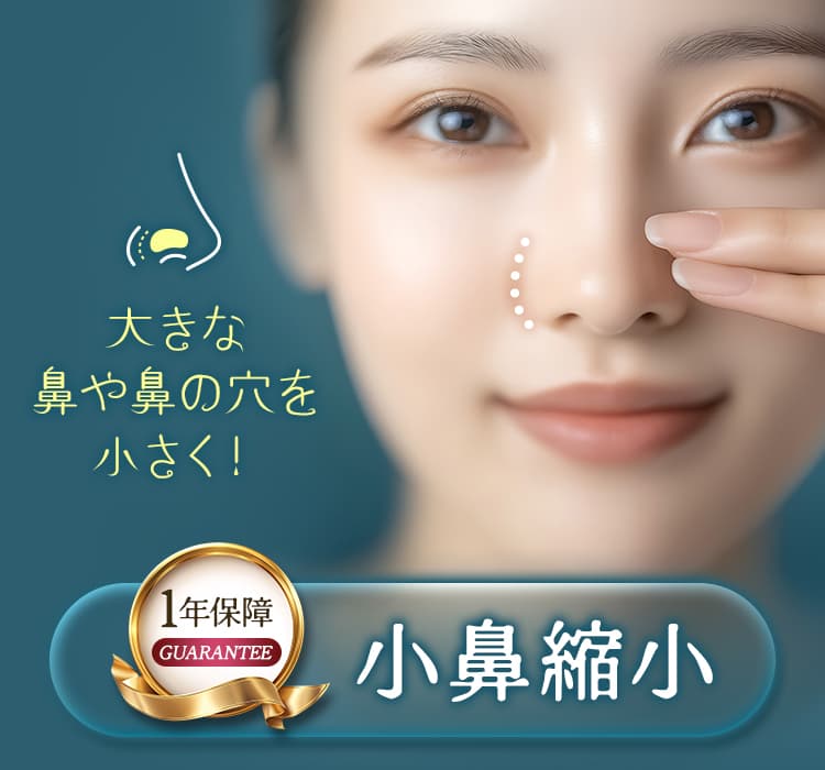 大きな鼻や鼻の穴を小さく！ 1年保障（GUARANTEE） 小鼻縮小