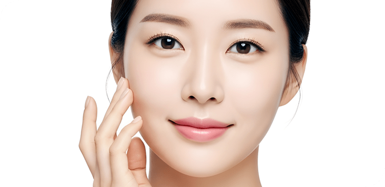 お顔全体のスキントーンが上がる